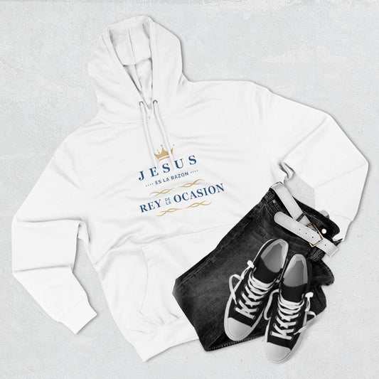 Hoodie Blanco - Jesus es la Razon - Elegante Regalo Navidad