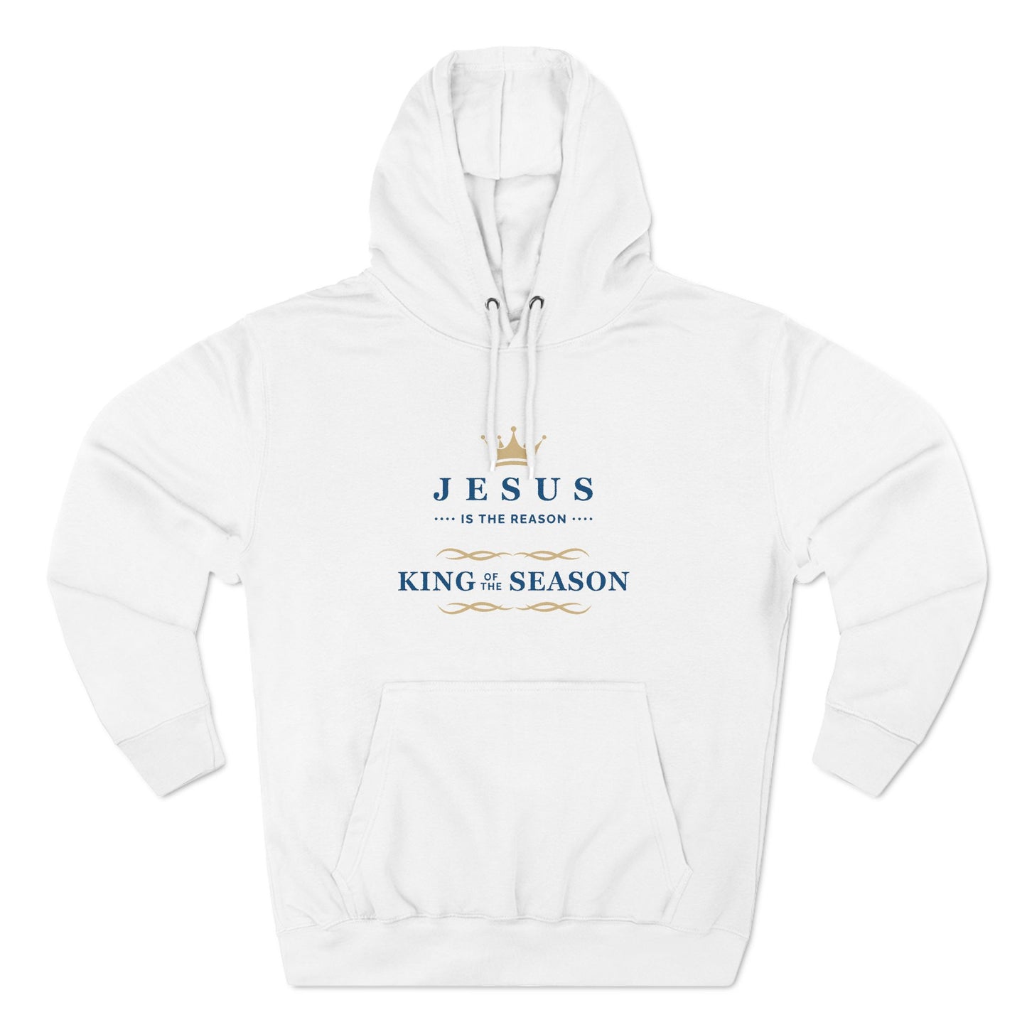 Hoodie Blanco - Jesus es la Razon - Elegante Regalo Navidad (Impresion Ingles - Jesus is the Reason)