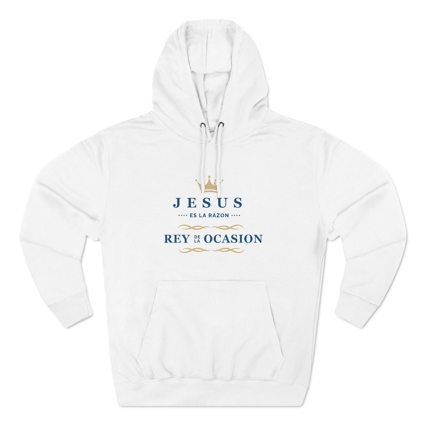 Hoodie Blanco - Jesus es la Razon - Elegante Regalo Navidad